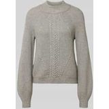 Only - ONLKATIA LS DETAIL HIGHNECK CC KNT - Trui - Medium Grey Melange - Lange Mouwen
