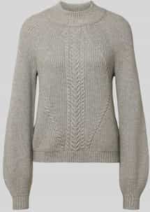 Only - ONLKATIA LS DETAIL HIGHNECK CC KNT - Trui - Medium Grey Melange - Lange Mouwen