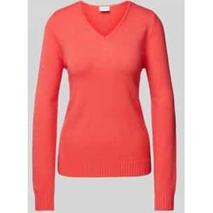 Gebreide pullover met V-hals, model 'RIL'