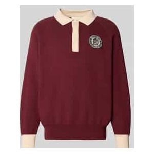 Gebreide pullover met labeldetail