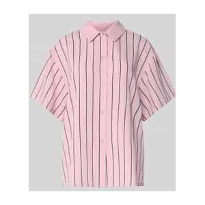 Loose fit overhemdblouse van viscosemix, model 'Mira'