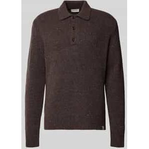 Gebreide pullover van wolmix met polokraag