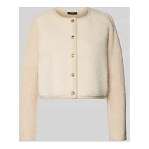 Gebreid jack met ronde hals en knoopsluiting