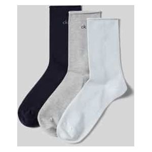 Sokken met logostitching in een set van 3 paar