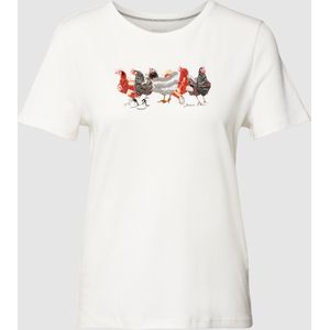 T-shirt met motiefborduursel