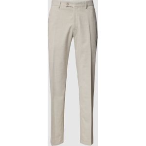 Slim fit pantalon in gemêleerde look