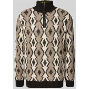 Gebreide pullover met ribboorden, model 'ARGYLES'