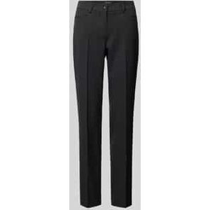 Straight leg stoffen broek met persplooien, model 'Jolie'