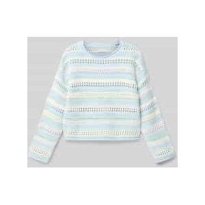 Cropped fit gebreide pullover van katoen