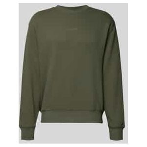 Regular fit sweatshirt met wafelstructuur