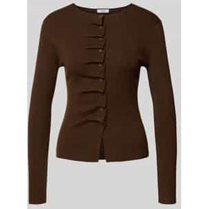 Gebreid jack met plooien, model 'GAMIRA'