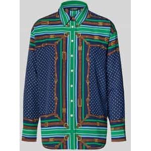 Relaxed fit overhemdblouse met all-over print, model 'Kotta'