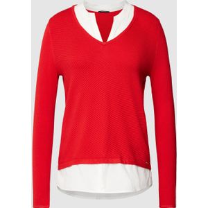 Gebreide pullover met dubbele-laagjeslook