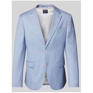 Slim fit linnen colbert met knoopsluiting