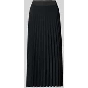 Plooirok - Zwart - Web - Met Elastische Taille