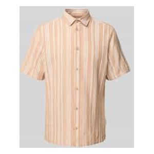 Regular fit linnen overhemd met 1/2-mouwen, model 'LINCON'