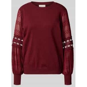 Gebreide pullover met ribboorden