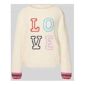 Gebreide pullover van alpacamix met stitching