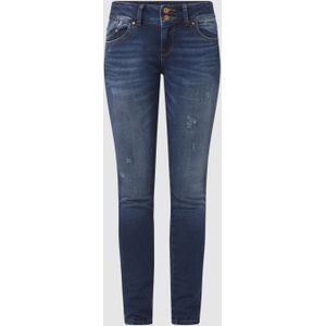 Super slim fit mid rise jeans met stretch, model 'Molly M'