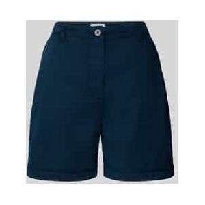 Regular fit korte chino van een mix van lyocell en katoen