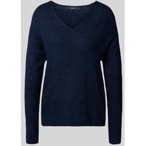 Vero Moda - Vmcrewlefile ls v-neck blouse - Navy
