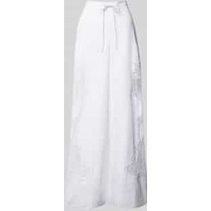 Wide leg broek met kant, model 'Hace'