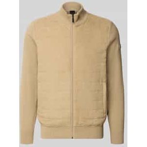 Sweatjack met opstaande kraag en doorgestikte naden