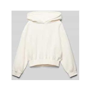 Korte hoodie met katoen en capuchon