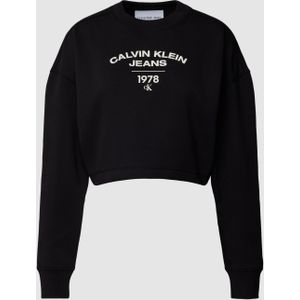 Sweatshirt met labelprint, model 'VARSITY'