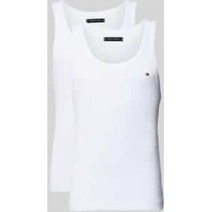 Slim fit tanktop van katoenmix in een set van 2 stuks