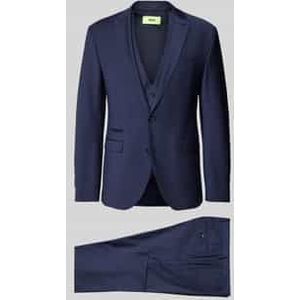 Slim fit pak met paspelzak op de borst, model 'soda'