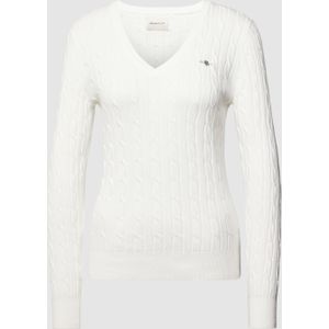 Gebreide pullover met kabelpatroon