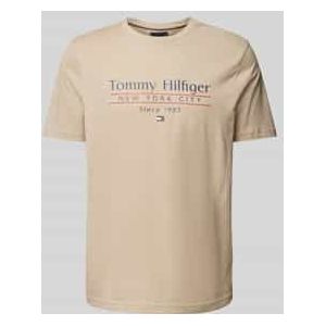 Tommy Hilfiger - Center Stack - T-shirt - Wit - 100% Regeneratief Katoen