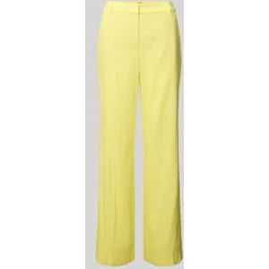 Wide fit stoffen broek van linnenmix