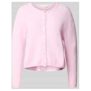 Gebreid jack van wolmix met ronde hals, model 'VITOW'