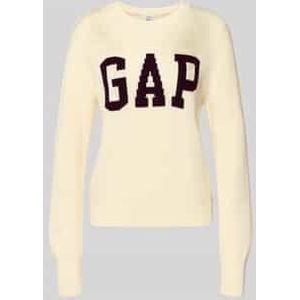 Gebreide pullover met logo en ronde hals