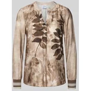 Blouseshirt van viscose met V-hals