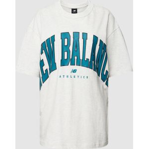 Oversized T-shirt met labelprint, model 'Athletics Warped'