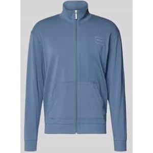 Regular fit sweatjack van katoenmix, model 'LAZE ZIP'