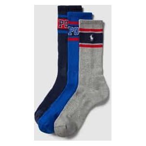 Sokken met labeldetails in een set van 3 paar, model 'VARSITY'