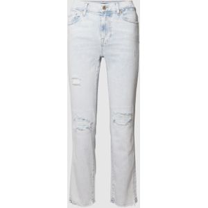 Slim fit capri-jeans met labeldetails
