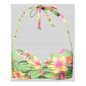 Look - Gedessineerd Bikinitop - Salie/Pink - Met Beugel - Gewatteerde Cups