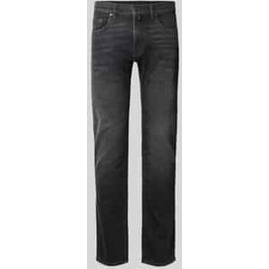 Tapered fit jeans in used-look, model 'Lyon'