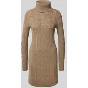 Gebreide jurk van lamswolmix met col