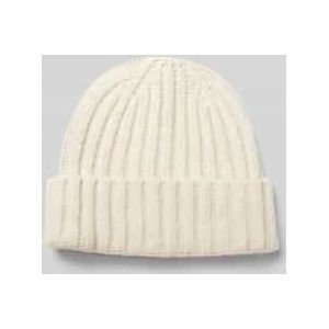 Beanie met brede omslag