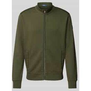 Sweatjack met labeldetail