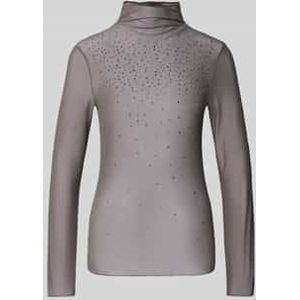 Shirt met lange mouwen van transparant materiaal