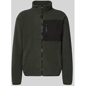 BLEND - Fleece Jas - Donkergroen/Zwart