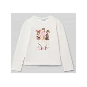 Regular fit shirt met lange mouwen en motiefprint