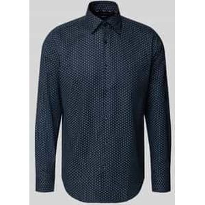 Regular fit zakelijk overhemd van katoenmix